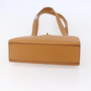 CELINE Shoulder Bag Leather Beige Gold Auth 145908-5