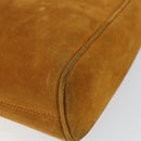 Salvatore Ferragamo Gancini Shoulder Bag Suede Beige Silver Auth 145909-9