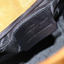 Salvatore Ferragamo Gancini Shoulder Bag Suede Beige Silver Auth 145909-12