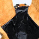 Salvatore Ferragamo Gancini Shoulder Bag Suede Beige Silver Auth 145909-17