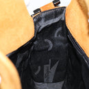 Salvatore Ferragamo Gancini Shoulder Bag Suede Beige Silver Auth 145909-18