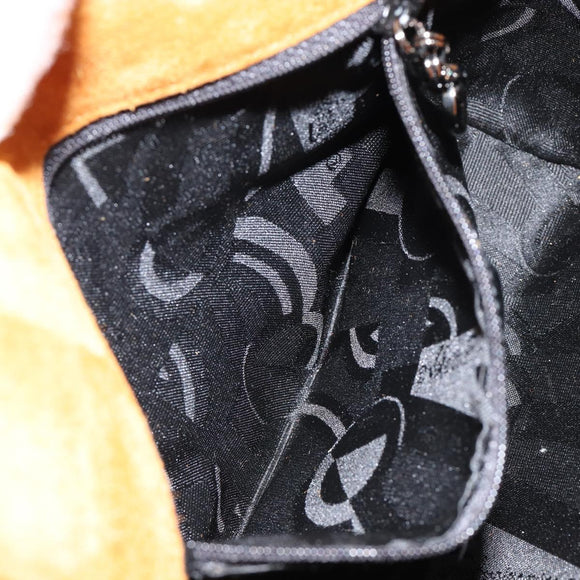 Salvatore Ferragamo Gancini Shoulder Bag Suede Beige Silver Auth 145909