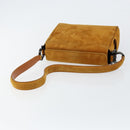 Salvatore Ferragamo Gancini Shoulder Bag Suede Beige Silver Auth 145909-7