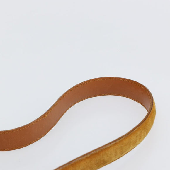 Salvatore Ferragamo Gancini Shoulder Bag Suede Beige Silver Auth 145909