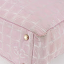 CHANEL New Travel line Tote Bag Nylon Pink Gold CC Auth 145910-8