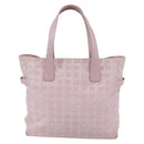 CHANEL New Travel line Tote Bag Nylon Pink Gold CC Auth 145910-13