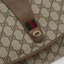 GUCCI GG Supreme Web Sherry Line Clutch Bag PVC Beige Rot 89 01 031 Auth 145911-8
