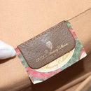 GUCCI GG Supreme Web Sherry Line Clutch Bag PVC Beige Rot 89 01 031 Auth 145911-17