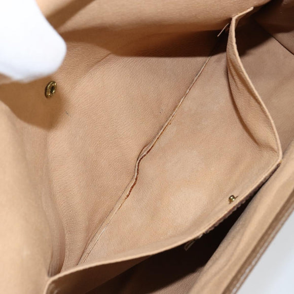 GUCCI GG Supreme Web Sherry Line Clutch Bag PVC Beige Red 89 01 031 Auth 145911