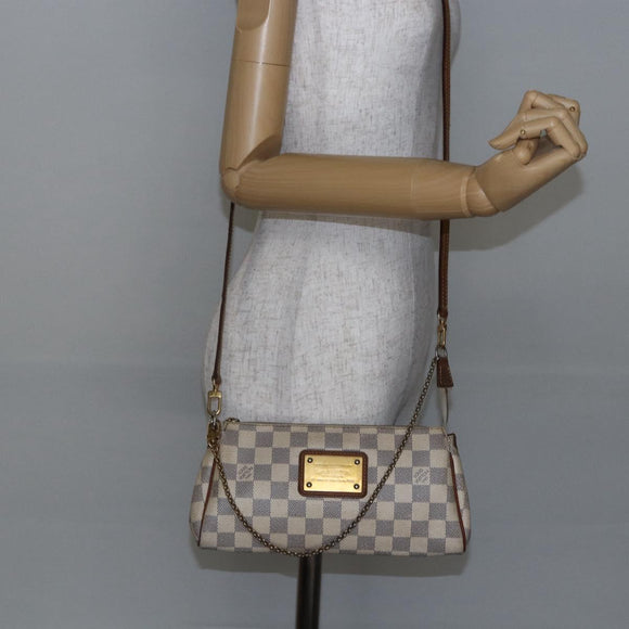 LOUIS VUITTON Damier Azur Eva Shoulder Bag 2way N55214 LV Auth 145918
