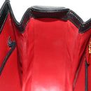 GUCCI Bamboo Hand Bag Leather 2way Black Gold 000 46 0063 Auth 145923A-23