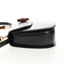 GUCCI Bamboo Hand Bag Leather 2way Black Gold 000 46 0063 Auth 145923A-3