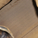 FENDI Zucca Canvas Hand Bag Black Brown gold Auth 145924-12