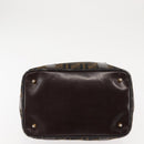 FENDI Zucca Canvas Hand Bag Black Brown gold Auth 145924-5
