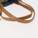 PRADA Venice Hand Bag Nylon Light Blue Gold Auth 145925-7