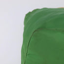 PRADA Hand Bag Nylon Green Gold Auth 145926-9