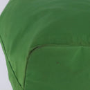 PRADA Hand Bag Nylon Green Gold Auth 145926-15