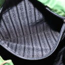 PRADA Hand Bag Nylon Green Gold Auth 145926-11