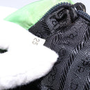 PRADA Hand Bag Nylon Green Gold Auth 145926-12