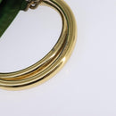 PRADA Hand Bag Nylon Green Gold Auth 145926-7