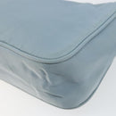 PRADA Hand Bag Nylon Light Blue Silver Auth 145937-9