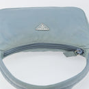 PRADA Hand Bag Nylon Light Blue Silver Auth 145937-6