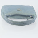 PRADA Hand Bag Nylon Light Blue Silver Auth 145937-7