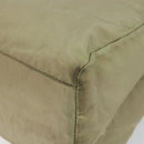 PRADA Tote Bag Nylon Beige Silver Auth 145938-10