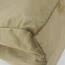 PRADA Tote Bag Nylon Beige Silver Auth 145938-14