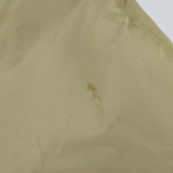 PRADA Tote Bag Nylon Beige Silver Auth 145938