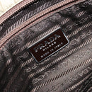 PRADA Tote Bag Nylon Beige Silver Auth 145938-18