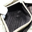 PRADA Tote Bag Nylon Beige Silver Auth 145938-21