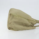 PRADA Tote Bag Nylon Beige Silver Auth 145938-3