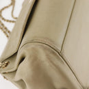 CHANEL Choco Bar Chain Shoulder Bag Leather Gold CC Auth 145942-15