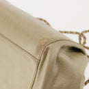 CHANEL Choco Bar Chain Shoulder Bag Leather Gold CC Auth 145942-17