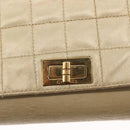 CHANEL Choco Bar Chain Shoulder Bag Leather Gold CC Auth 145942-9