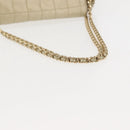 CHANEL Choco Bar Chain Shoulder Bag Leather Gold CC Auth 145942-7