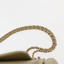 CHANEL Choco Bar Chain Shoulder Bag Leather Gold CC Auth 145942-14