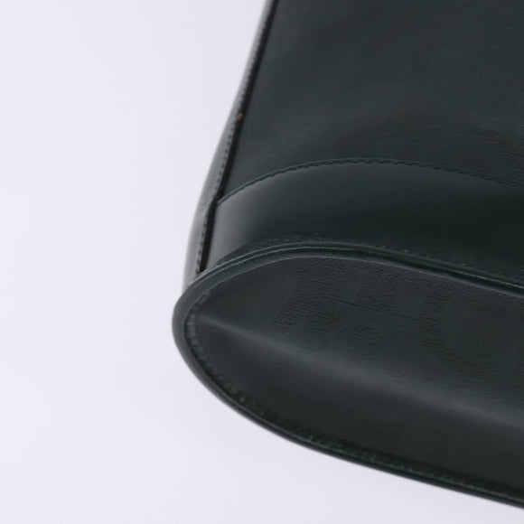 Christian Dior Trotter Canvas Shoulder Bag Green Gold Auth 145943