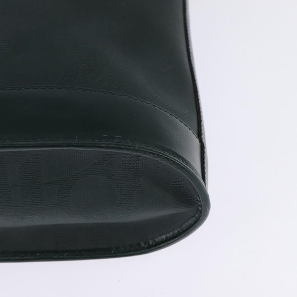 Christian Dior Trotter Canvas Shoulder Bag Green Gold Auth 145943