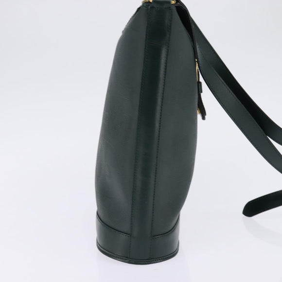 Christian Dior Trotter Canvas Shoulder Bag Green Gold Auth 145943