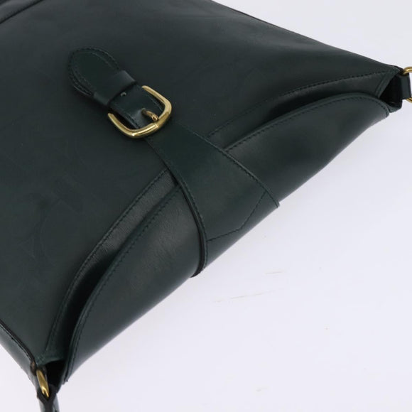 Christian Dior Trotter Canvas Shoulder Bag Green Gold Auth 145943