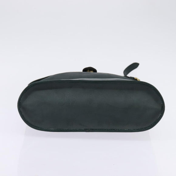 Christian Dior Trotter Canvas Shoulder Bag Green Gold Auth 145943