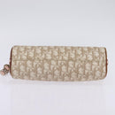 Christian Dior Trotter Canvas Romantic Shoulder Bag PVC Beige Silver Auth 145944-5