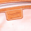 Christian Dior Trotter Canvas Romantic Shoulder Bag PVC Beige Silver Auth 145944-18