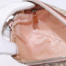 Christian Dior Trotter Canvas Romantic Shoulder Bag PVC Beige Silver Auth 145944-20