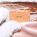 Christian Dior Trotter Canvas Romantic Shoulder Bag PVC Beige Silver Auth 145944-12