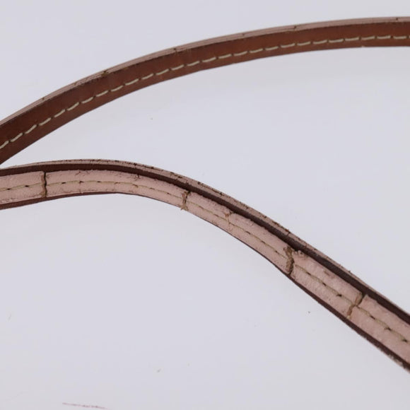 Christian Dior Trotter Canvas Romantic Shoulder Bag PVC Beige Silver Auth 145944