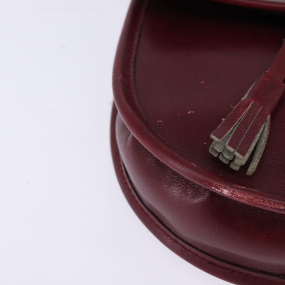 GUCCI Shoulder Bag Leather Red Auth 145949