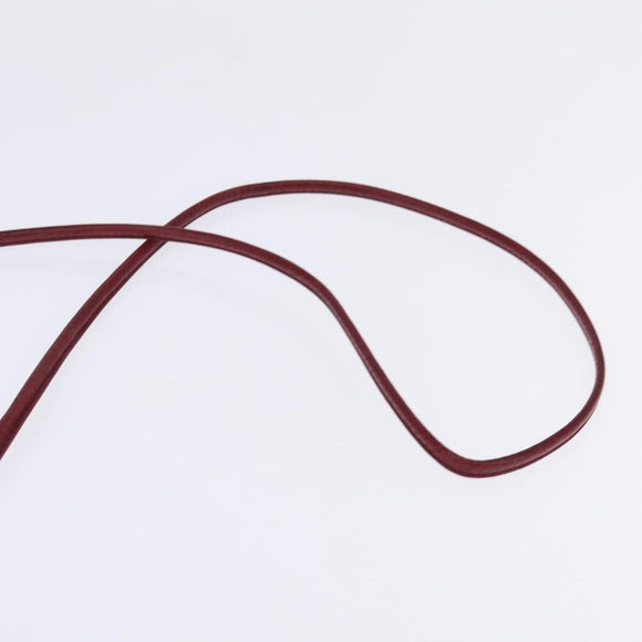 GUCCI Shoulder Bag Leather Red Auth 145949